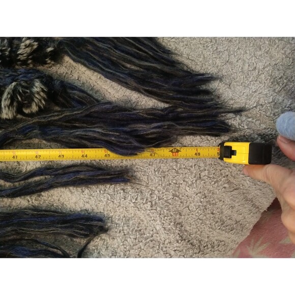 Escio Fringed Faux Fur Open Sweater Cardigan Xl Boho - Picture 10 of 11